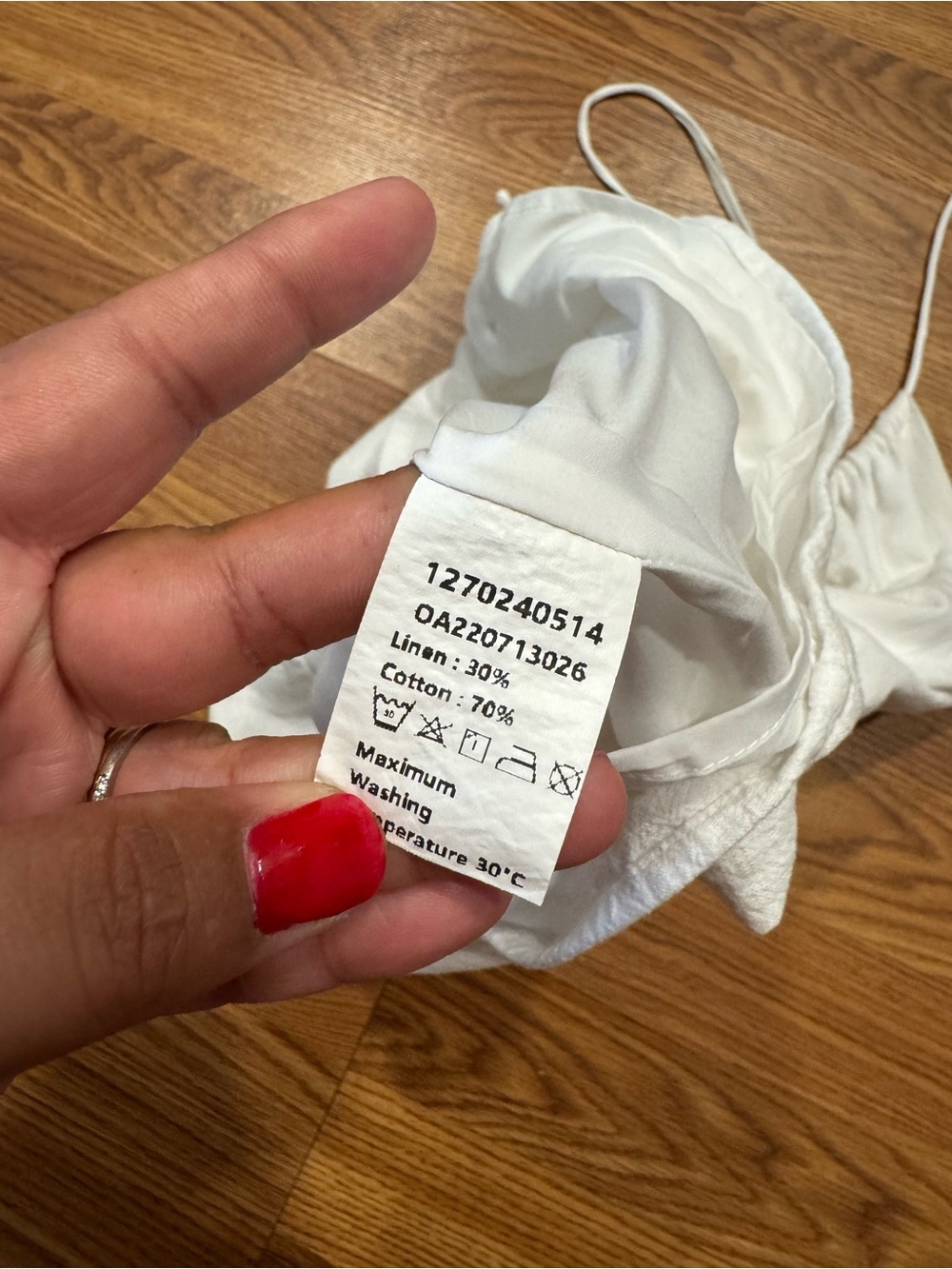 Commense White Linen Blend Mini Dress Small Button Front Cottagecore Dress - Picture 4 of 5